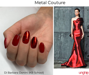 Metal Couture: nail art ispirate ai tessuti "metallici" dell'alta moda