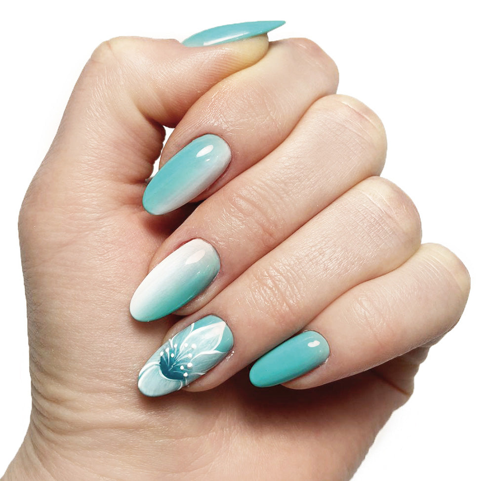 Nail art floreali in One Stroke, gel color e aquagel color