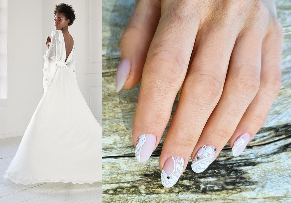 Unghie da sposa: babyboomer, nude style e french manicure con nail art